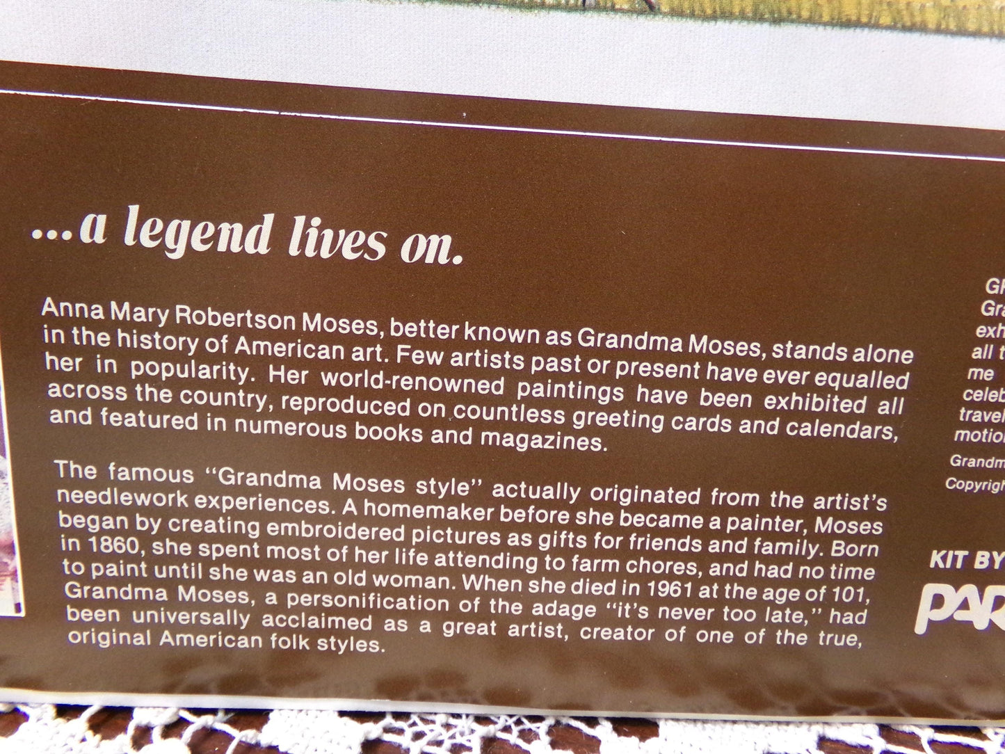 GRANDMA GOES to the Big CITY Crewel Embroidery Kit, Vintage Grandma Moses Paragon Needlecraft Creative Stitchery #0203