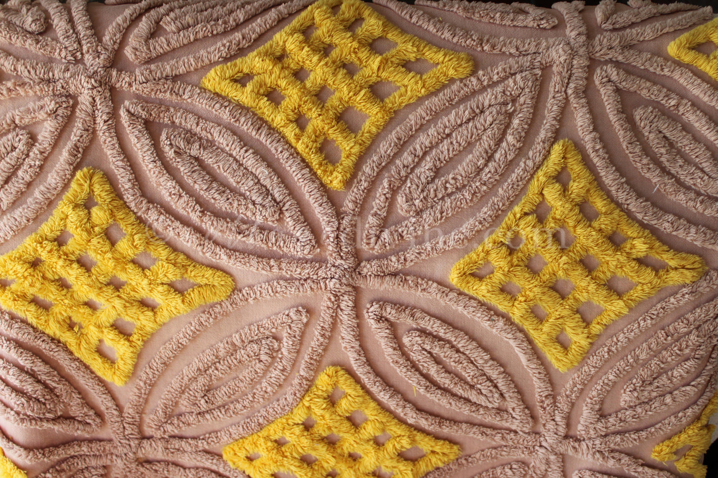 Autumn Sunrise Vintage Chenille Quilt Fabric, 22" x 20" inch Piece, So Pretty for Quilts & Pillows
