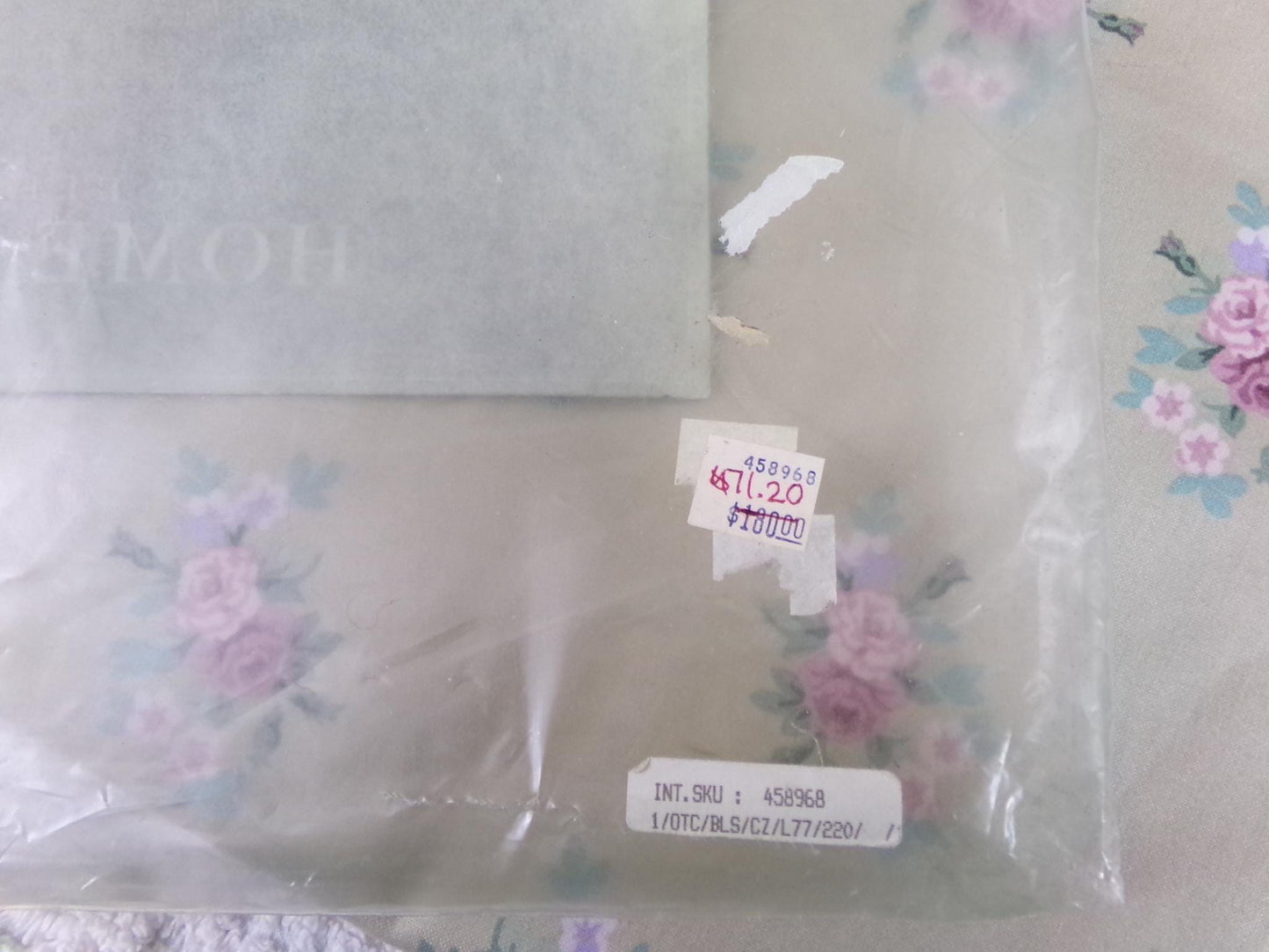 Laura Ashley FLORETTE Rod Pocket Balloon Shade, Vintage New Old Stock Window Curtain Treatment in Country Florals, 100% Cotton Made in UK