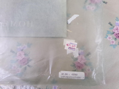 Laura Ashley FLORETTE Rod Pocket Balloon Shade, Vintage New Old Stock Window Curtain Treatment in Country Florals, 100% Cotton Made in UK