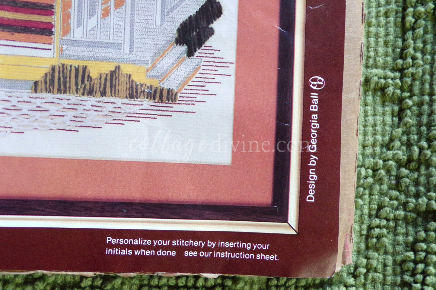 Cozy Victorian Doll House Crewel Stitchery Kit, Rare Paragon Needlecraft Vintage Embroidery 0939 Dollhouse, OPEN Pkg, Georgia Ball