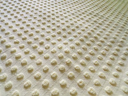 Cheerful Yellow Pops FABRIC Piece, from Vintage Morgan Jones Chenille Bedspread, 23" x 32"-inches