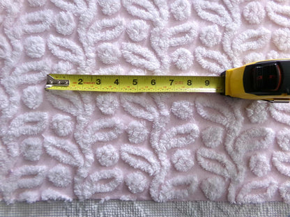 Pink Ivy Berry Vintage Chenille Fabric, Sewing Material for quilts, pillows & crafts, 18" x 24" inch Piece