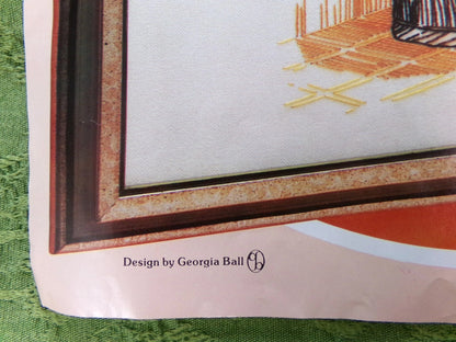 INSTRUCTIONS ONLY for Bucketful of Flowers Vtg Crewel Embroidery Paragon 0914