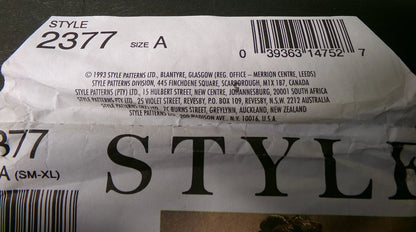 Vtg Style Sewing Pattern 2377 Hooded Cape Size S-M-L-XL UNCUT OOP 1993 Glamour