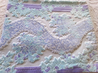 cut velvet fabric iridescent shimmer luxury Bates vintage tapestry chenille material, 12" x 21" inch piece ideal in totes & bags