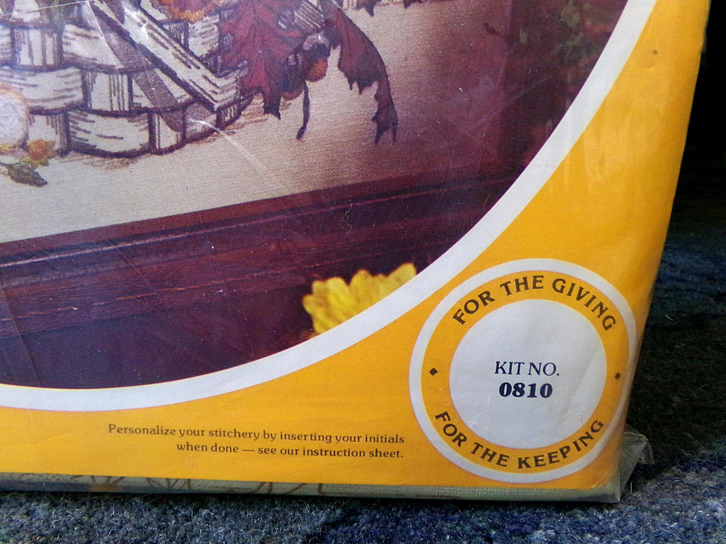 FALL ARRANGEMENT Vintage Floral Crewel Stitchery Kit, Boho Autumn Paragon 0810 Stitchery, Georgia Ball Design