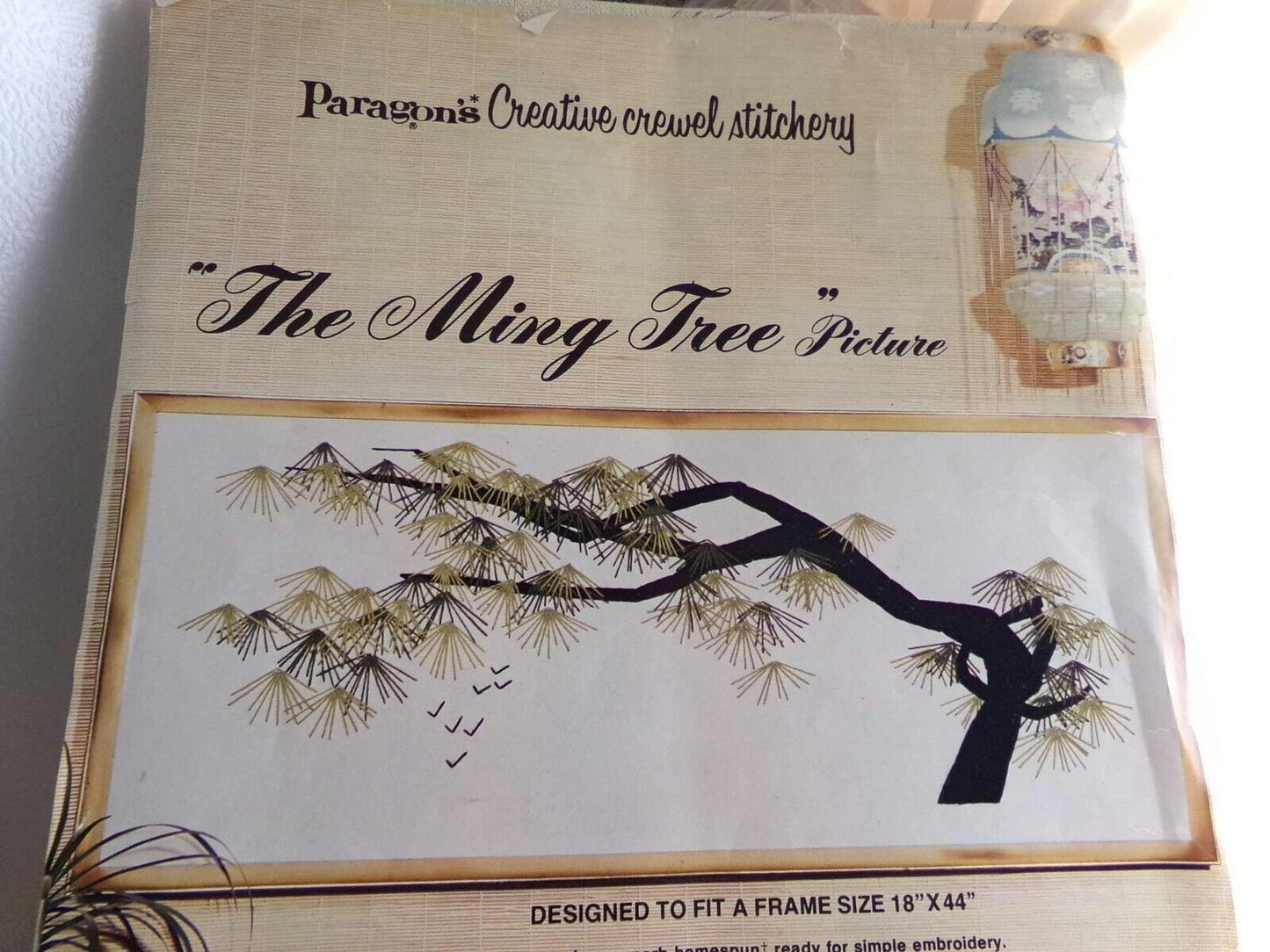 MING TREE Vintage Paragon Creative Crewel Stitchery Embroidery Kit #0630 18x44" 1972