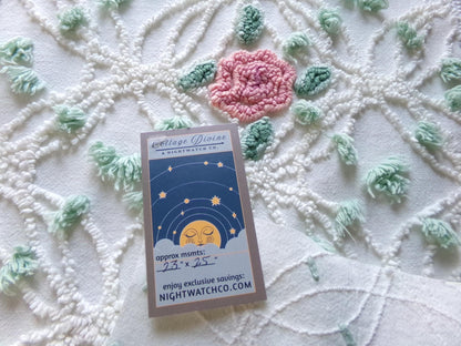 Cottage Life Vintage Chenille Fabric, 23" x 25" Piece, Beautiful Pink Roses Nested in White Wedding Rings with Mint Green Pops