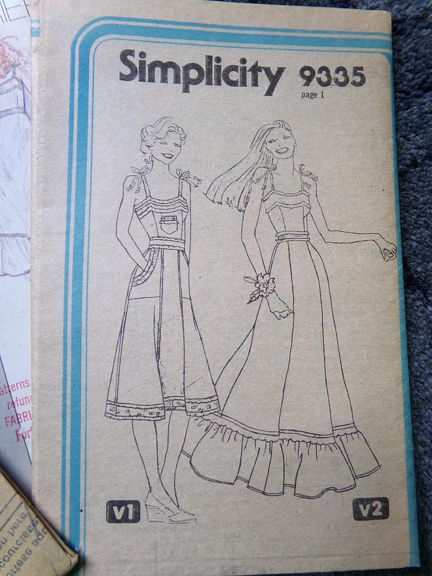 Simplicity Gunne Sax 9335 Vintage Sundress Prairie Peasant Dress Sewing Pattern, OOP, Miss Size 10