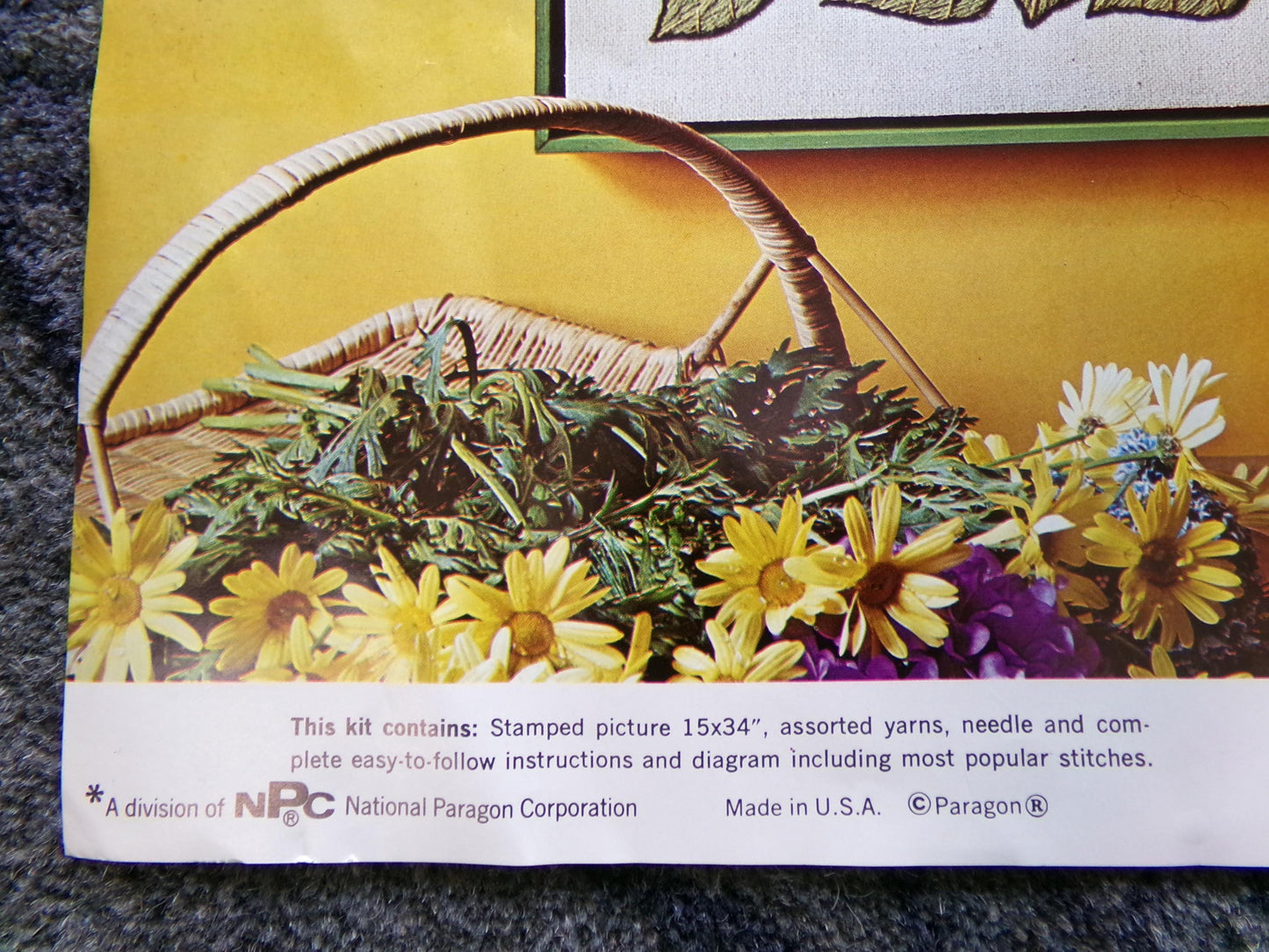WOOD VIOLETS Paragon Needlecraft CREWEL Embroidery Kit #0213 ~ Hippie Vintage 70s Style Woodland Floral Wall Hanging, Barbara Sparre Design