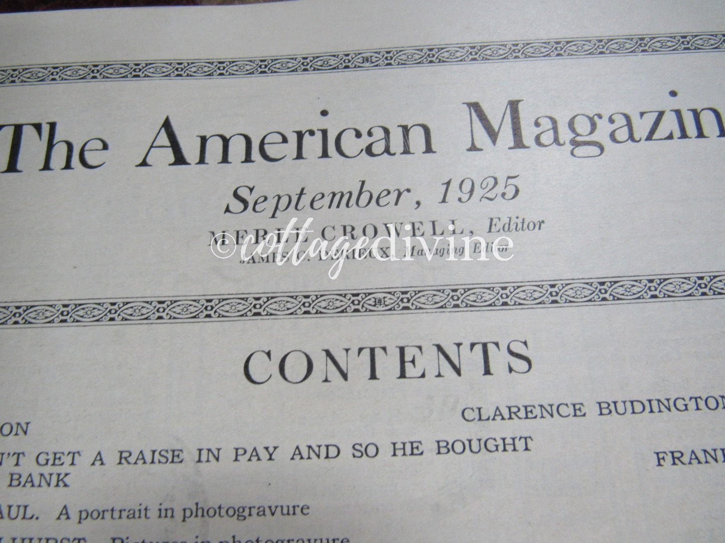 The American Magazine, Antique September 1925 Issue, Vintage Advertising History, Clarence Budington Kelland